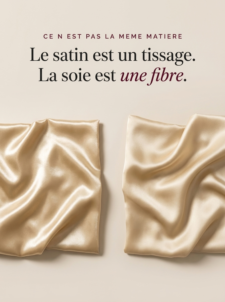 Taie d'oreiller en soie de mûrier